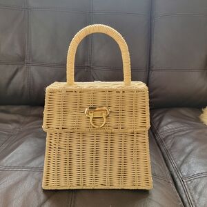 Hand Made Woven Wicker Satchel